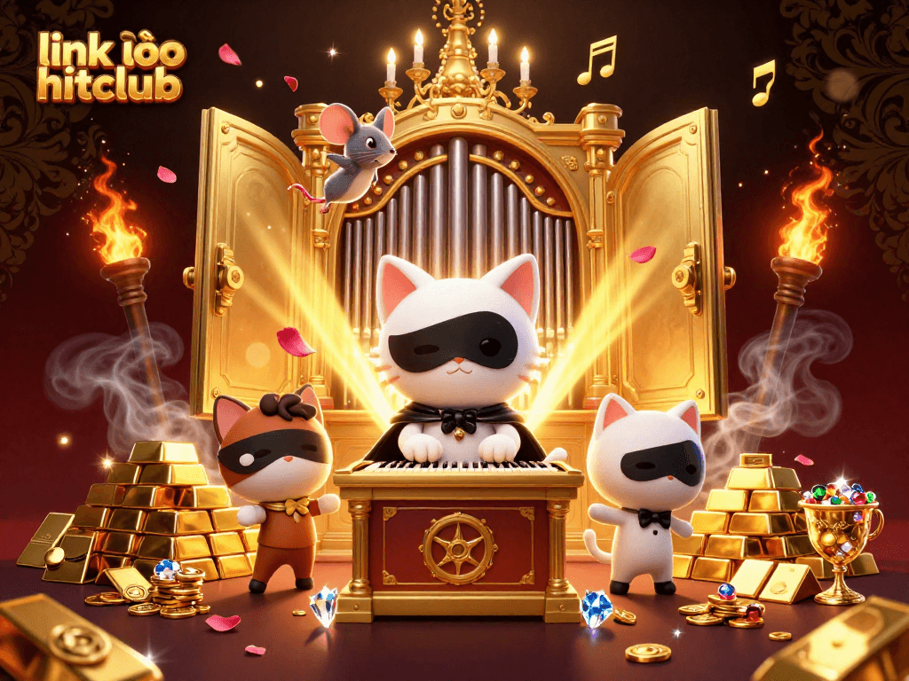 Experience the excitement of gaming with link vào hitclub in a vibrant 3D casino illustration filled with treasures.
