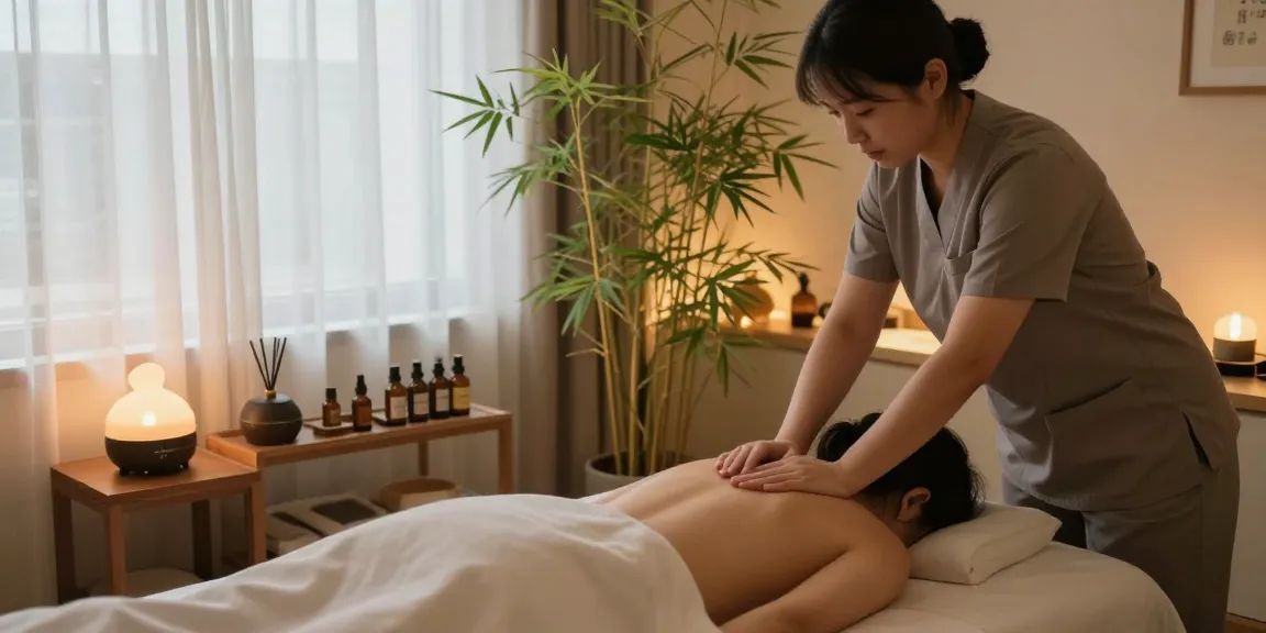 Experience soothing 서울출장마사지 in a calming therapy room with ambient lighting and essential oils.