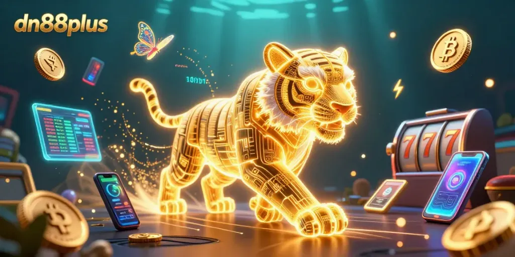 Engage in thrilling gameplay at dn88plus with neon visuals and blockchain elements.