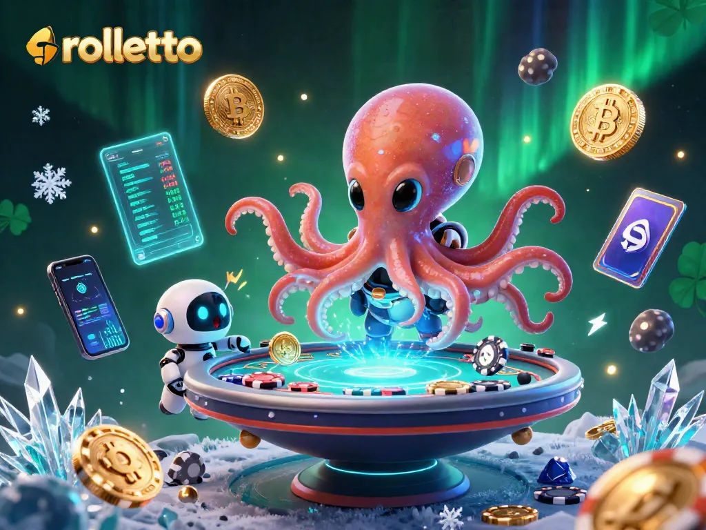 rolletto brings excitement to gaming with a 3D alien octopus at a holographic poker table