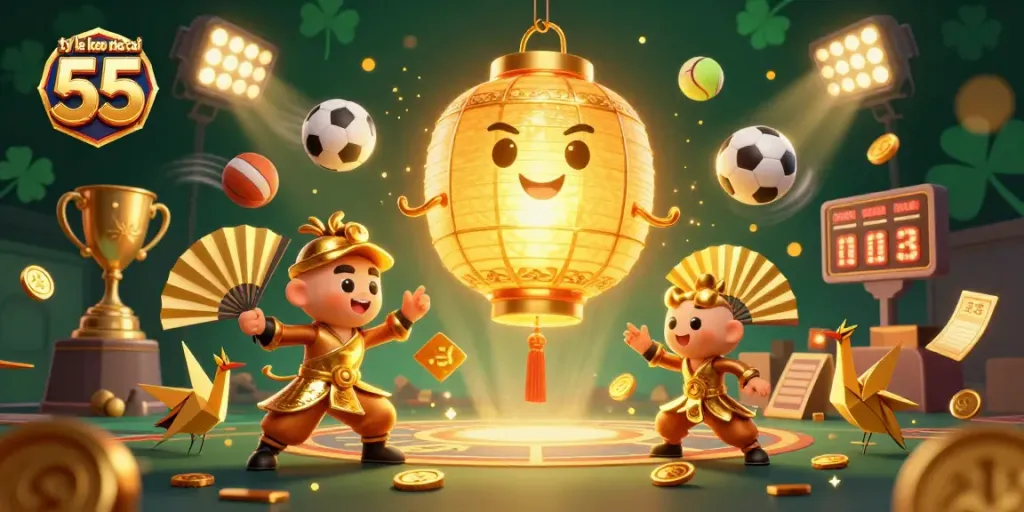 Experience ty le keo nha cai 55 with dynamic sports betting excitement and golden gaming elements.