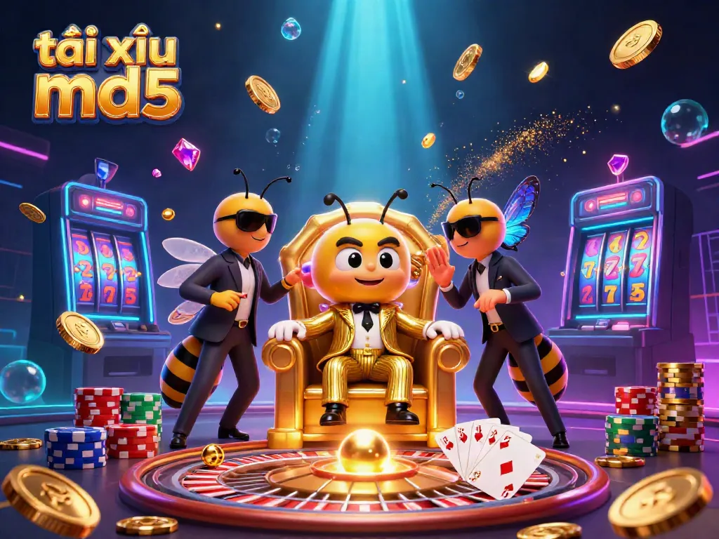 Experience thrilling tài xỉu md5 gameplay with enchanting characters and vibrant casino elements.