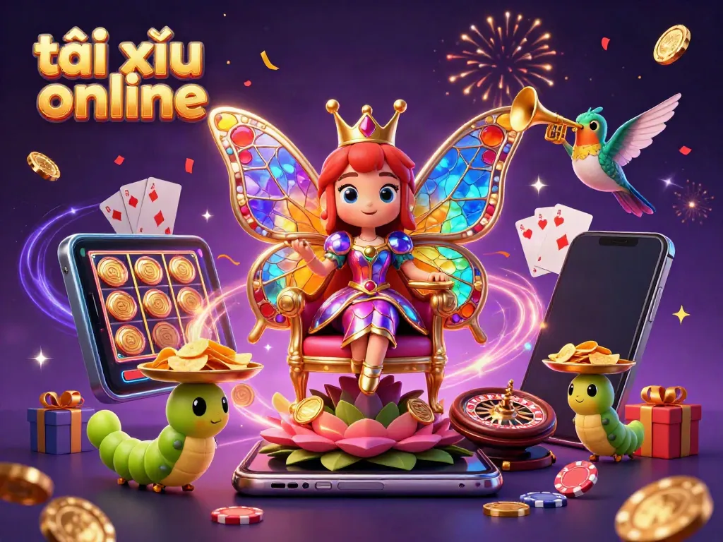 Experience the thrill of tài xỉu online with our vibrant 3D queen and gaming elements.