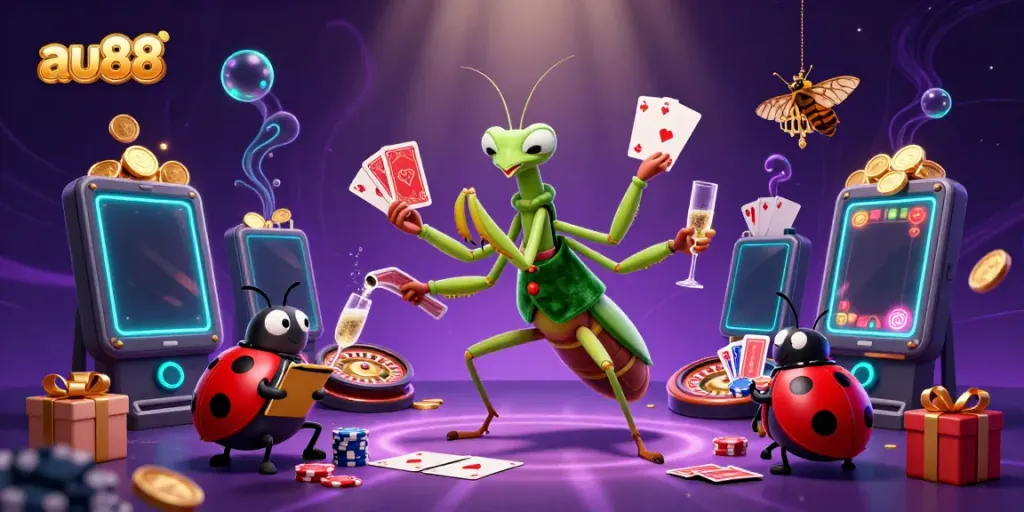 Experience explosive wins at au88 with this vibrant 3D casino scene filled with thrilling elements.