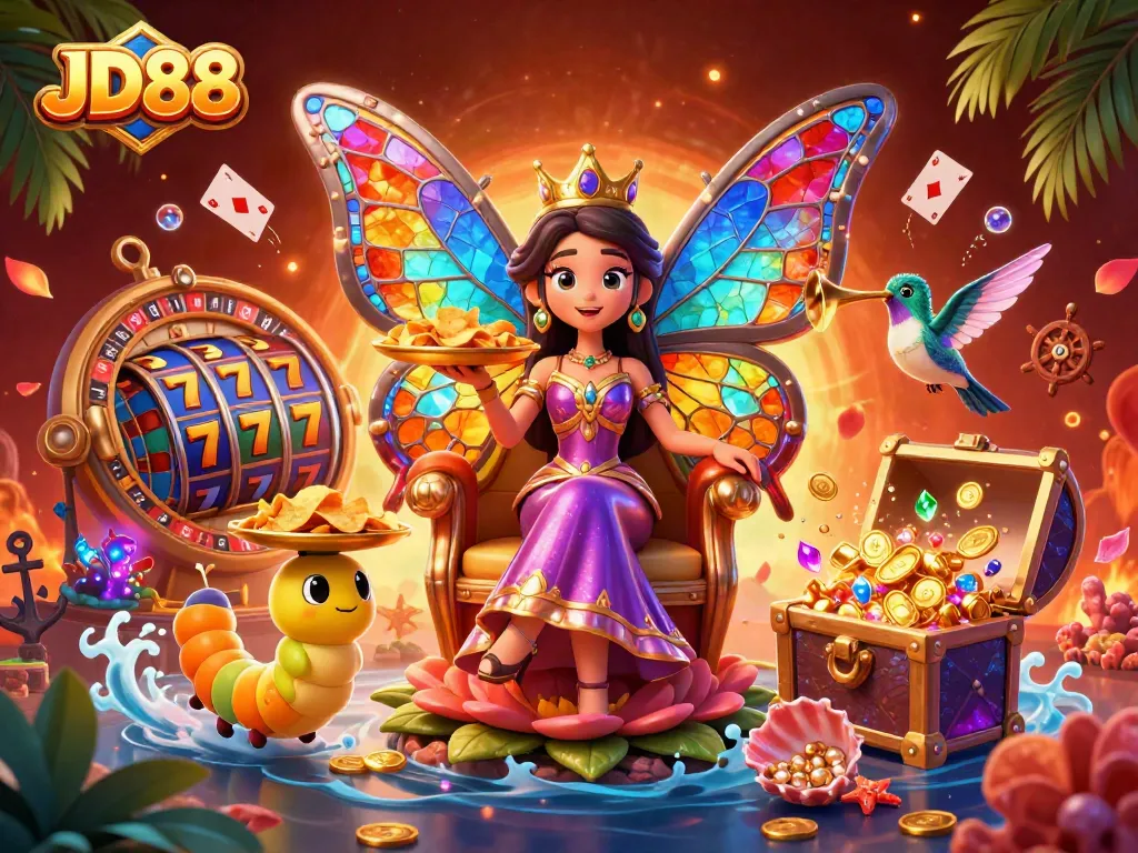 Experience thrilling wins at JD88 with vibrant slots, roulette, and enchanting characters.