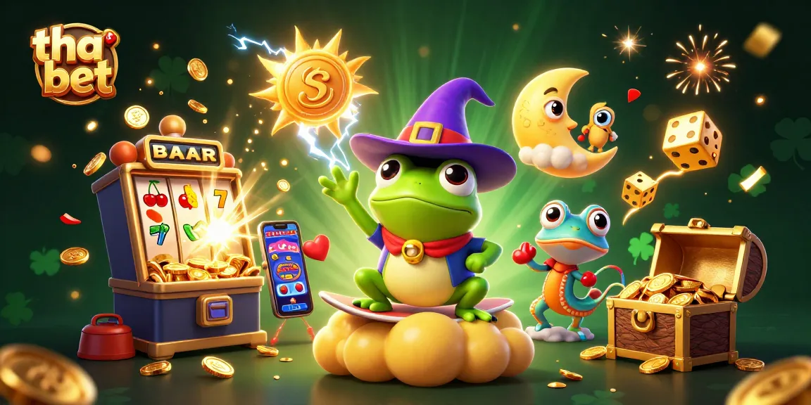 Experience the thrill of tha bet as a wizard frog conjures coins in a vibrant casino scene.