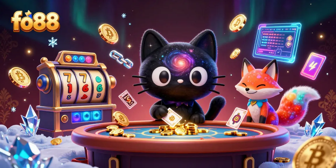 Experience thrilling slots at fo88, featuring an engaging cosmic casino scene with vibrant 3D characters.