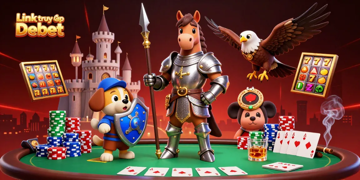 Engage in thrilling action at Link truy cập Debet, showcasing a 3D knight and puppy in an exciting casino scene.