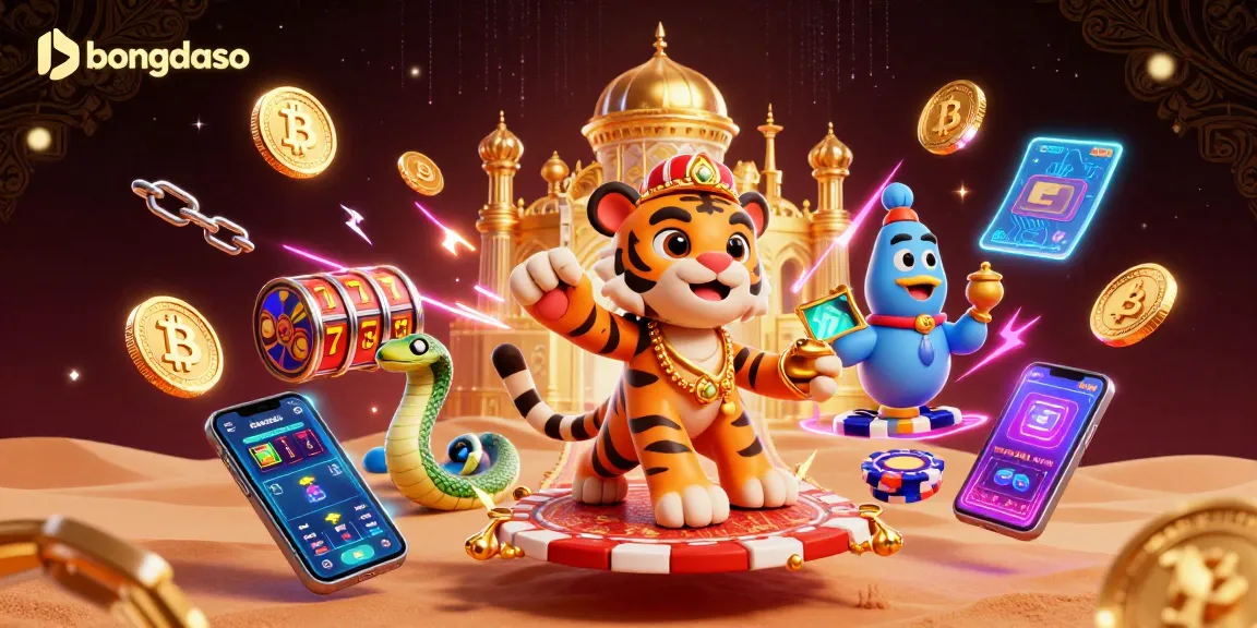 Bet on bongdaso with exciting slots and jackpots in this vibrant casino illustration.