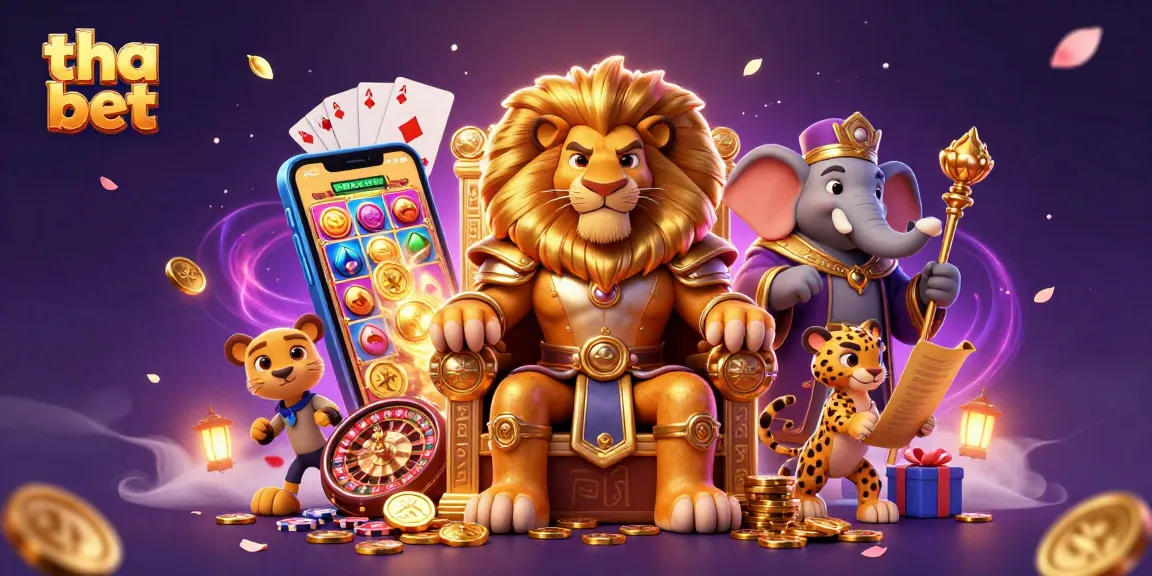 Engage with tha bet as a vibrant scene showcases a fierce lion king and friends in an enchanting casino