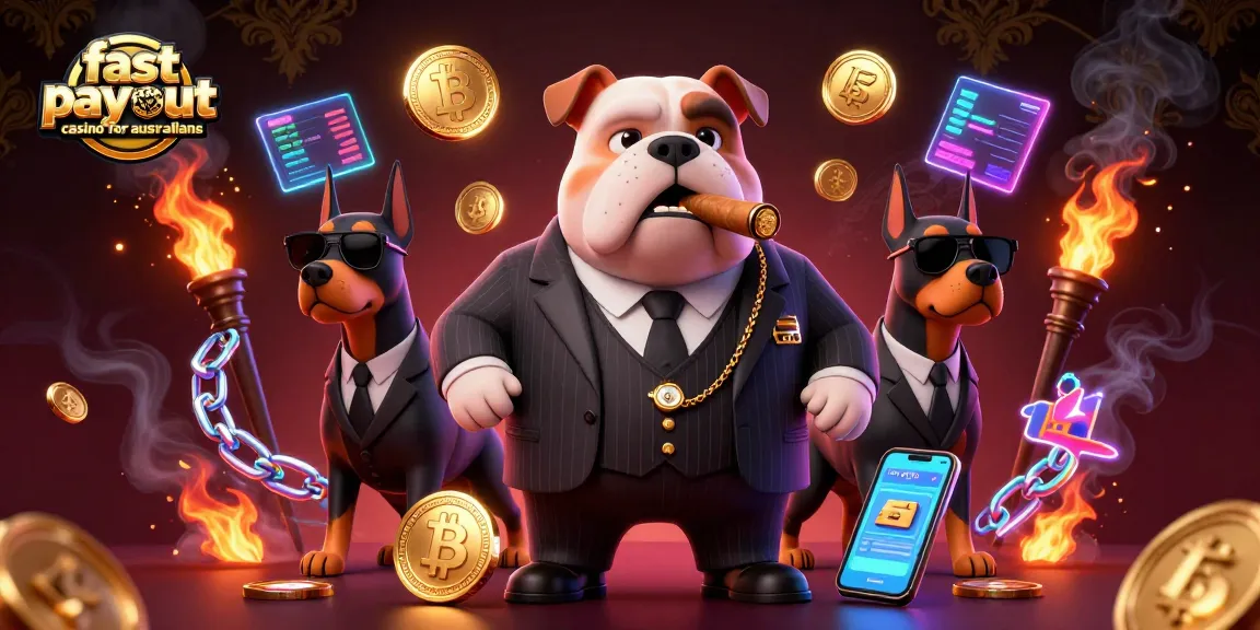 Experience fast payout casino for australians with engaging 3D mafia-themed digital art.