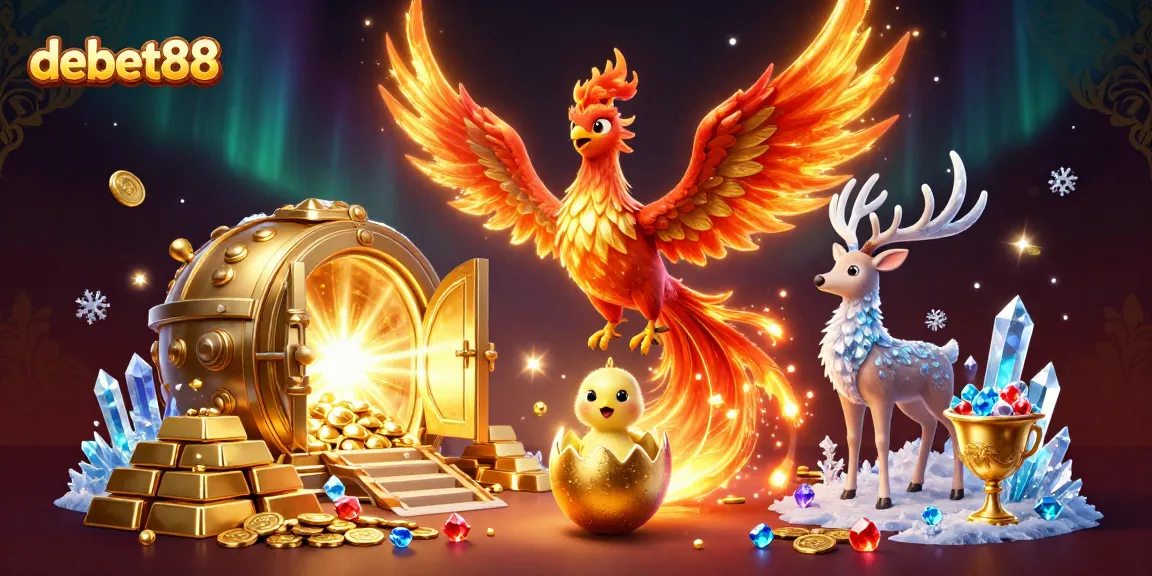 Experience the vibrant world of debet88 with a phoenix and treasures of the casino.